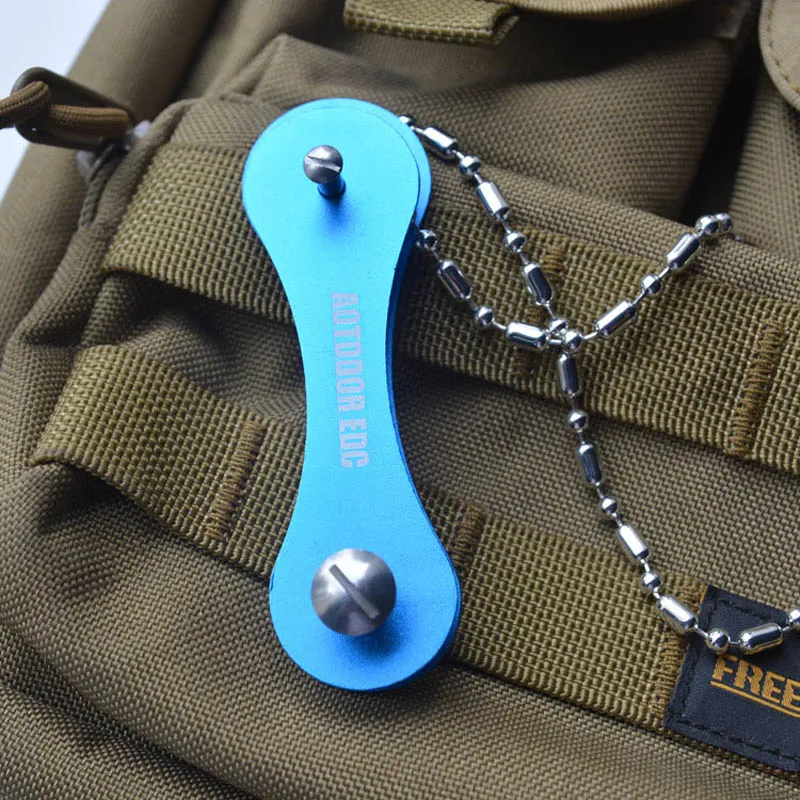 MIXED siete colores Colorful Smart Sticks Keychains Portable Key Folder Hard Oxide aluminio teclas de bolsillo