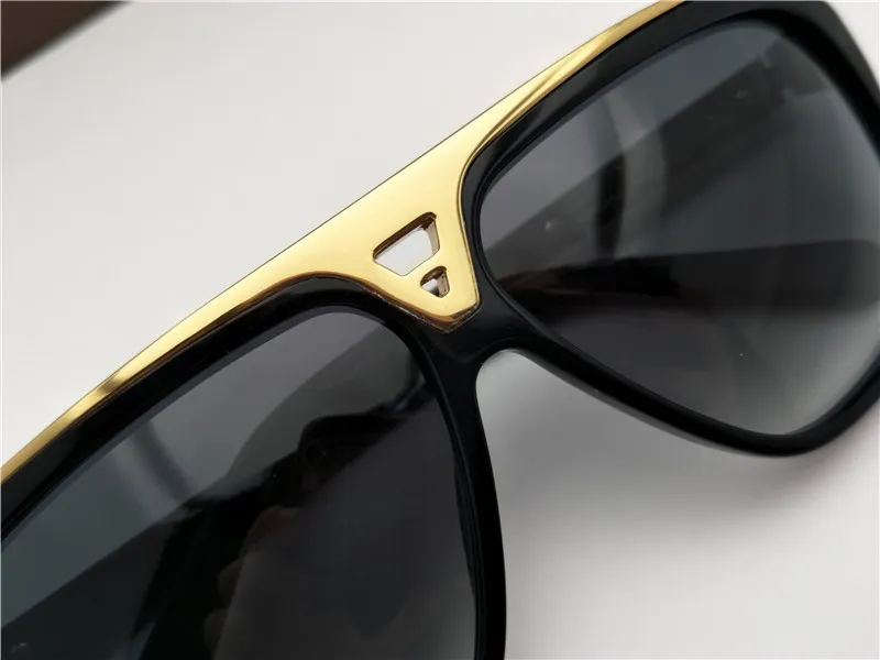 Clássico evidência milionário óculos de sol para homem fumaça preto ouro vintage óculos de sol masculino tons occhiali da sole novo com box266x