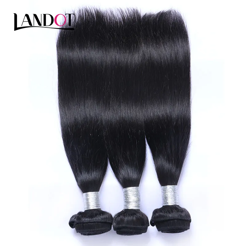 Cambodian Straight Virgin Human Hair Weave Bundles Cheap Unprocessed Cambodian Remy Human Hair Extensions Natural Black  Free 3/4/
