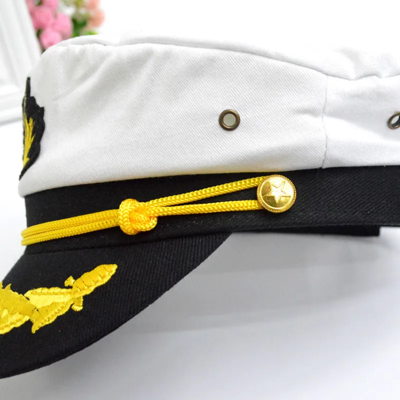 Casual Cotton Naval Cap for Men Women Fashion Captain's Cap Uniform Caps Military Hats Sailor Army Cap for Unisex GH-236285N