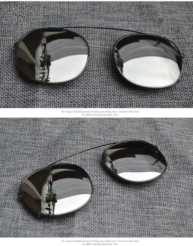 High Quality clips two Size Johnny Depp Style Glasses clip Men Retro Vintage Polarized clip Women sunglasses clips 279h