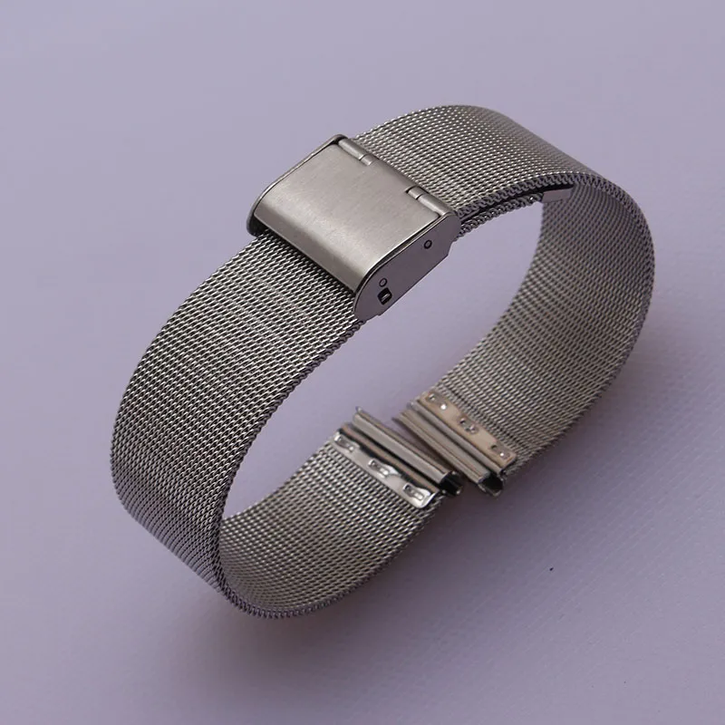 Watchband Folding Spuckle Hook Clasp Ny rostfritt stål Milanese Mesh armbandsurband Remmar Titta på armband 14mm 16mm 18mm 20mm 2239y