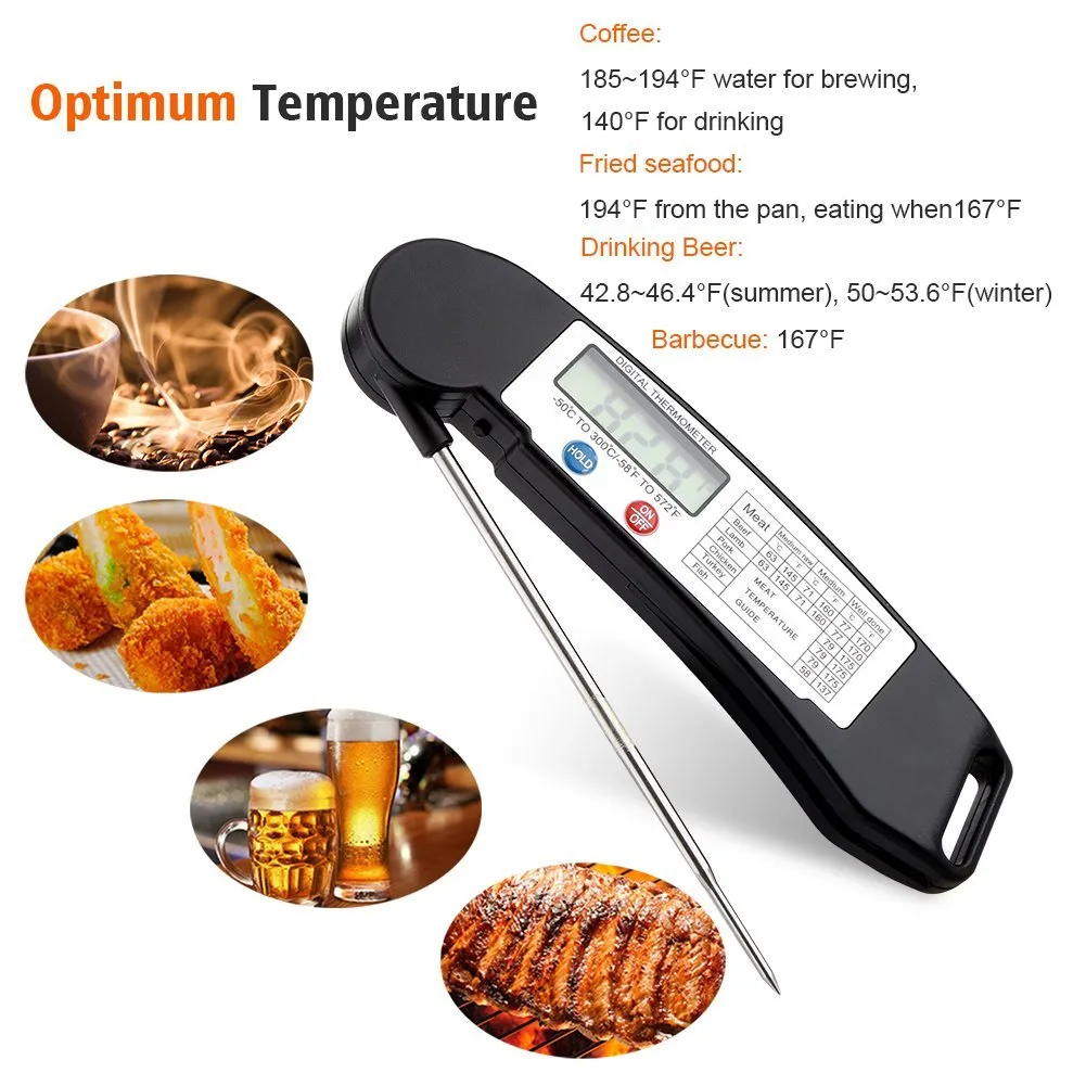 Schnelle Sofortige Lesen Digitale Elektronische Grill Fleisch Essen Klapp Kochen Grill Fleisch Thermometer Zusammenklappbare Interne Sonde für Grill