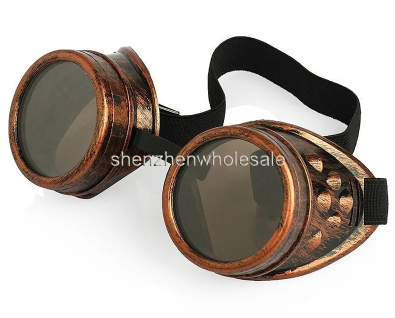 Cyber ​​Goggles SteamPunk Sunglasses Soudage Goth Cosplay Vintage Vintage Vintage Rustic