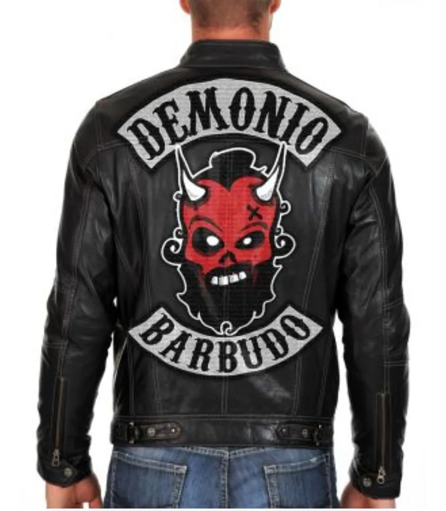 HOT SALE DEMONIO BARBUDO MOTORCYCLE LARGE BACK PATCH CLUB VEST OUTLAW BIKER MC PATCH 