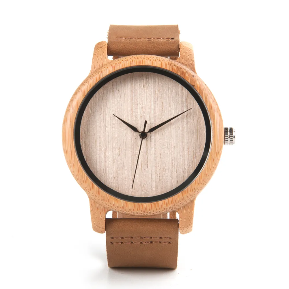 BOBO BIRD A16 A19 Houten Horloges Japan Quartz 2035 Mode Casual Natuurlijke Bamboe Klokken voor Mannen en Vrouwen in Papier Geschenkdoos272R