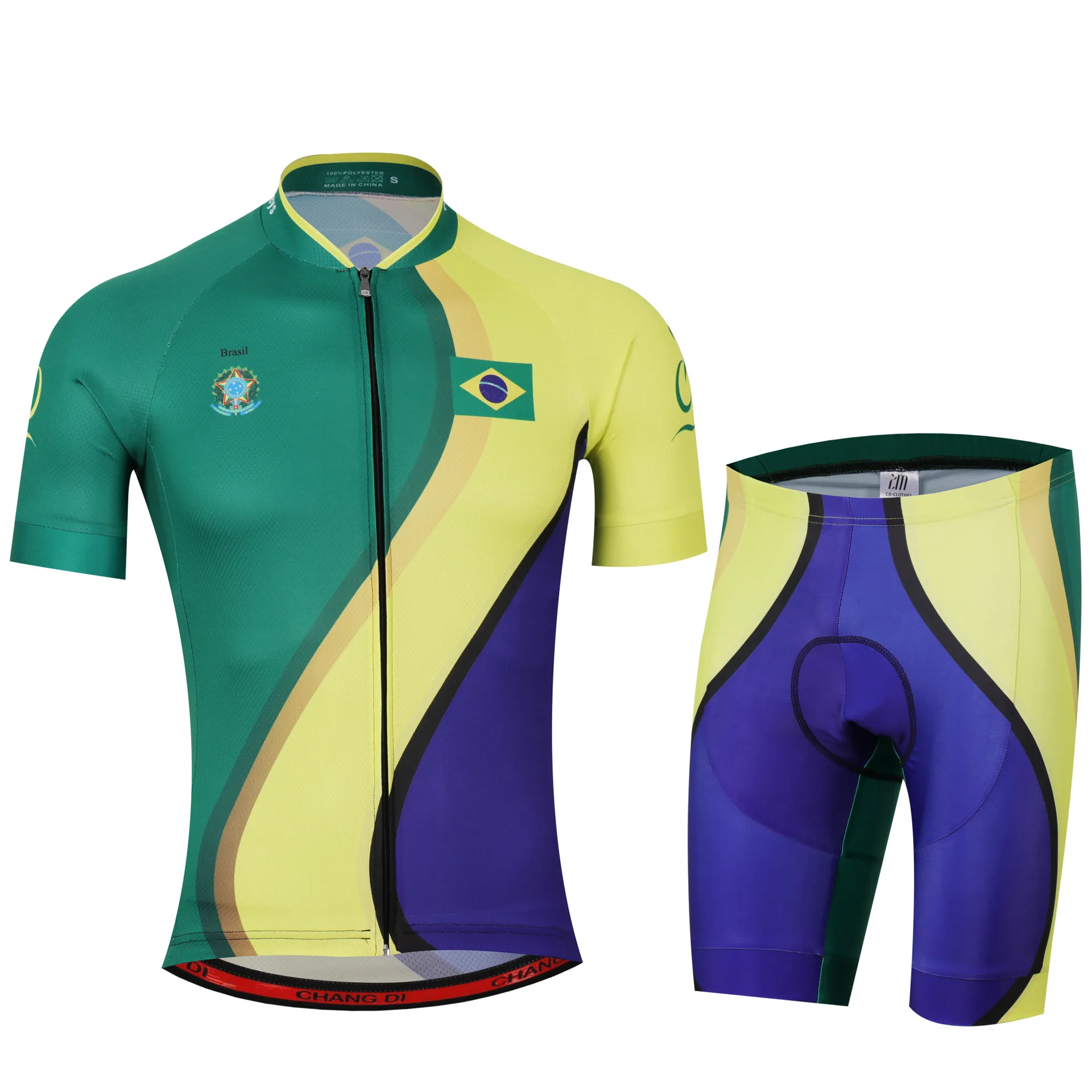 2022 Mannen Zomer Triathlon Brazilië Nationale Team Wielertrui Mountainbike Kleding Maillot Ciclismo Ropa Maat XXS-6XL N11294K