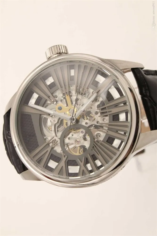 Verkoop van luxe ar4629 automatisch uurwerk skelet holle man nieuwe sporthorloge herenhorloge saffierglas kwaliteit 228O
