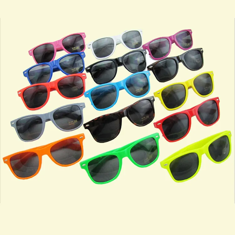 20 шт./лот, разноцветные мужские классические солнцезащитные очки, женские и мужские пляжные солнцезащитные очки, детские солнцезащитные очки UV400 Square Style300Y
