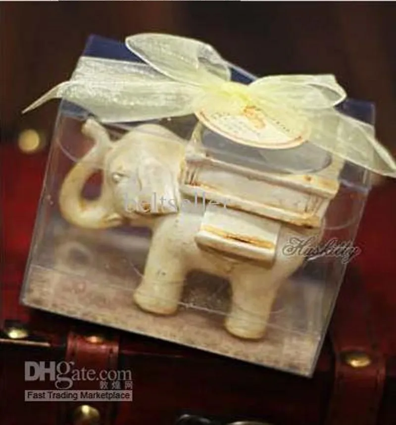 Frete grátis fornecimento de festa de casamento Elephant vela titular withTea luz presente de casamento 10 pçs / lote