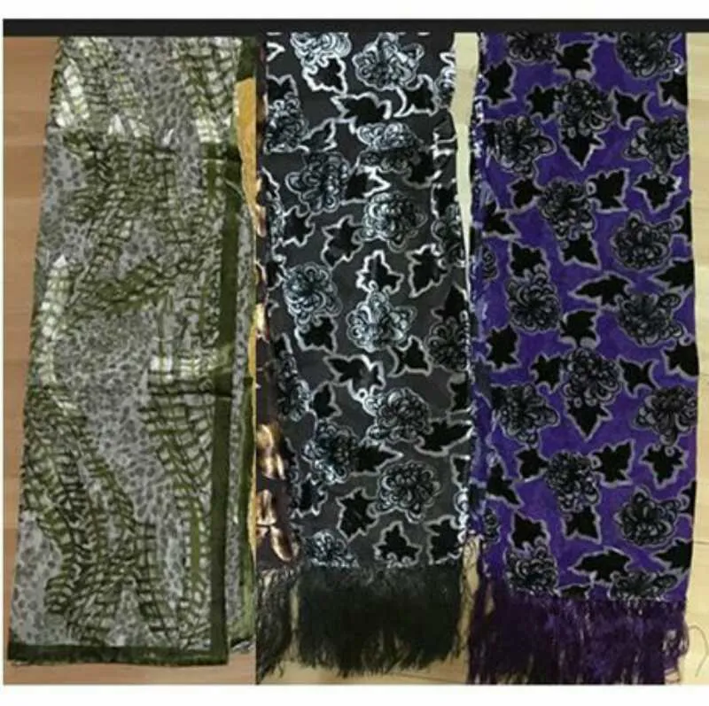 SCARF SCARF / del nuovo scialle della sciarpa del velluto della seta del burnout 2017 nuovo ARRIVO # 1385