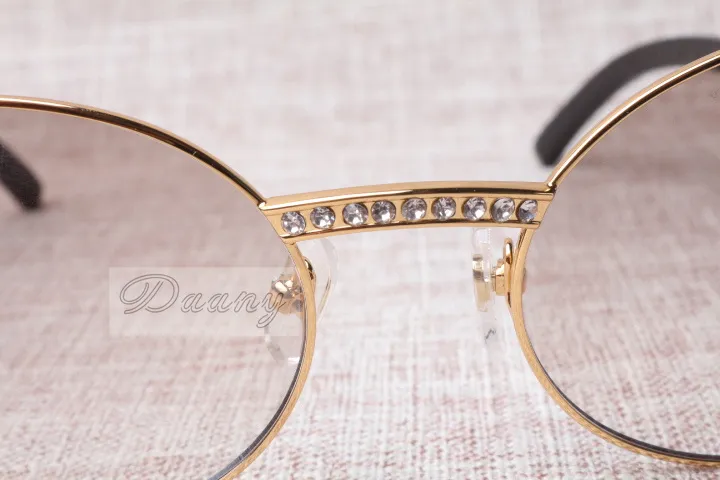 نظارة شمسية من الماس المتطورة 7550178 طبيعية الزاوية السوداء جودة النظارات الشمسية للرجال نظارات النظارات الحجم 57-22-13294I