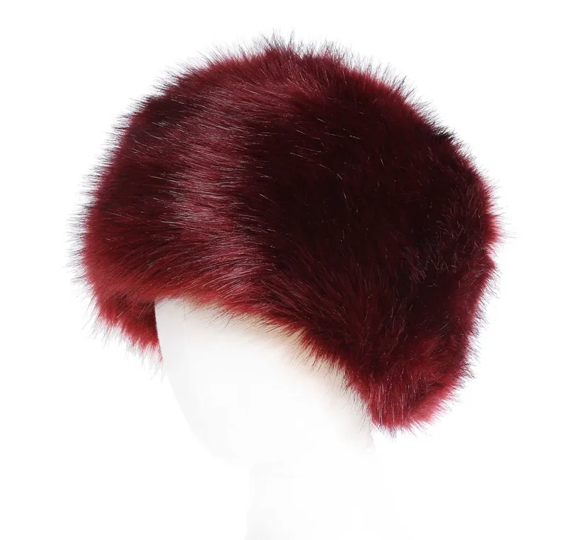 7 färger kvinnors vinter faux päls cossak rysk stil hatt varmare öron varmare damer cap beanie221h