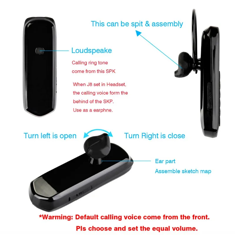 LONG-CZ J8 Unlock Mini Mobile Phone Bluetooth Dialer Earphone 0.66 inch Single SIM Card MP3 SMS Low Radiation Cell Phones