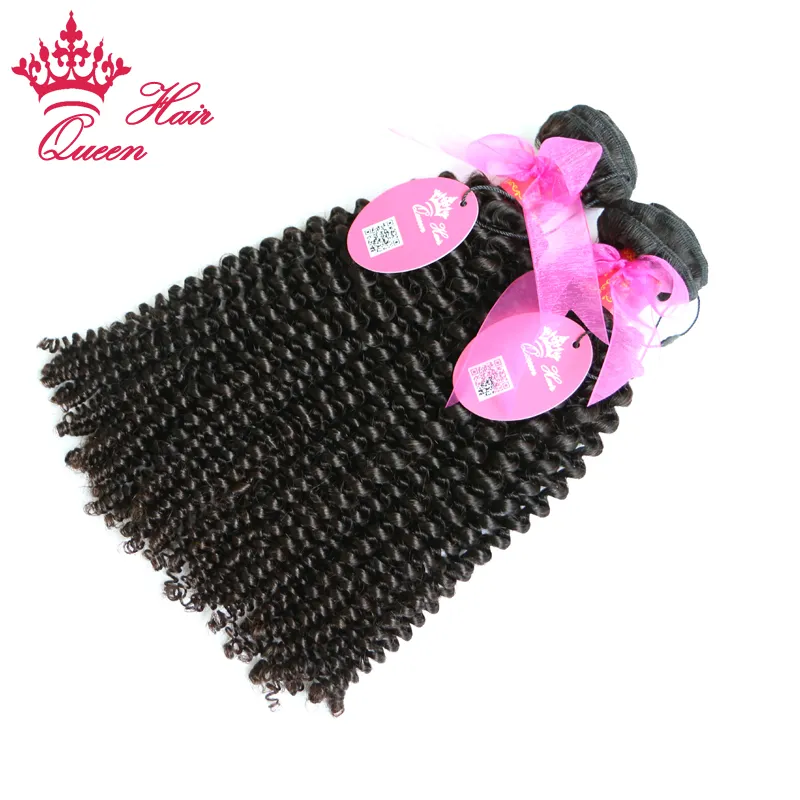 Productos para el cabello de la reina 100% Virgin Human Hair Best Calidad 8-30 3 unids Virgin Brasileño Kinky Curly Haave Weave En stock Factory Price
