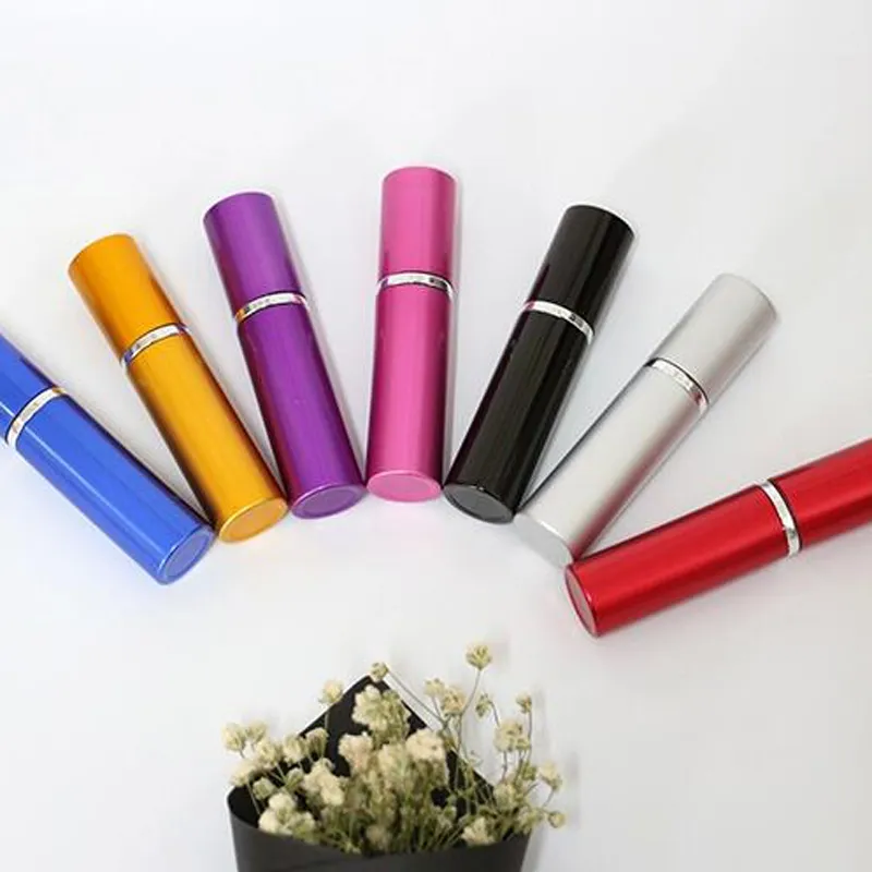 5ml Travel Smooth Aluminium Perfume Bottle 5CC Refillable Perfume Atomizer Tubes fragrance Gass Spray Bottles Home Fragrances