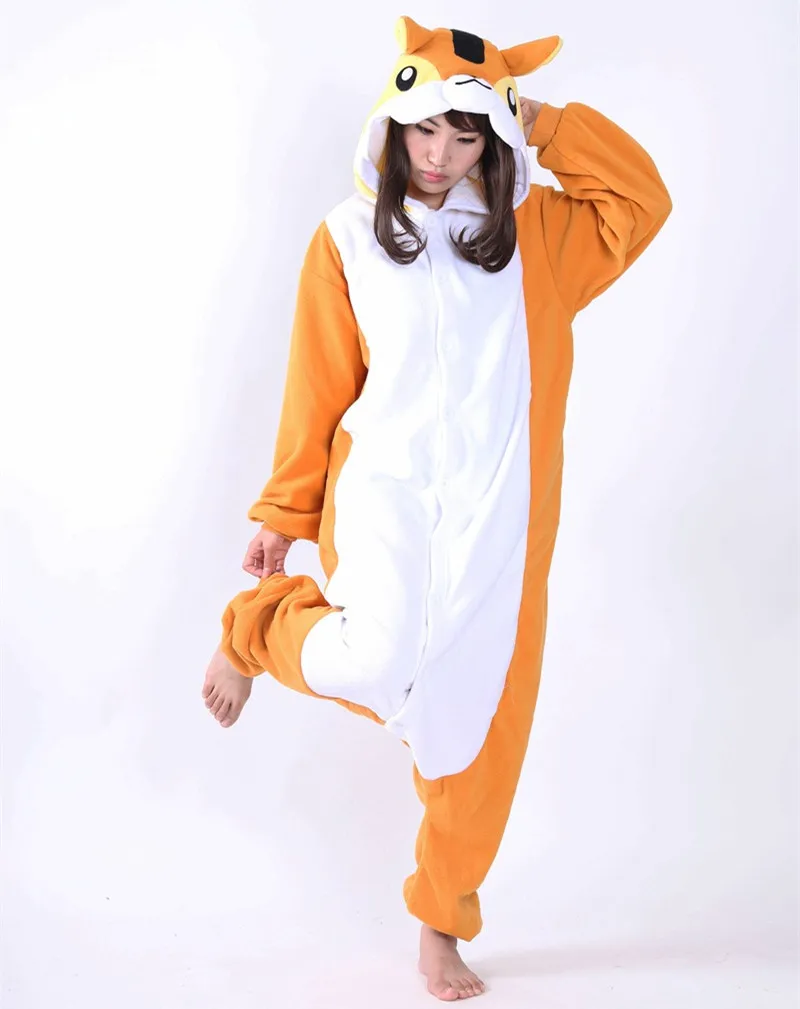 Squirrel Women and Men Animal Kigurumi Polar Fleece Costume for Halloween Carnival New Year Party welcome Drop Shipping