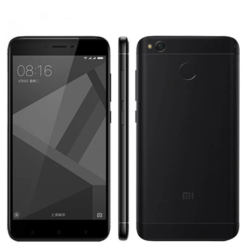 Original Xiaomi Redmi 4X 4G LTE Cell Phone 2GB RAM 16GB ROM Snapdragon 435 Octa Core Android 5.0" 13MP Fingerprint ID Smart Mobile Phone