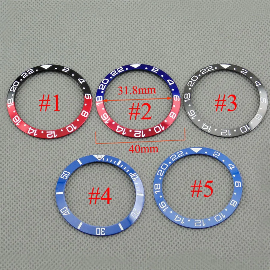 40 mm keramische titanium bezel insert horlogekit geschikt voor automatische 43 mm herenhorlogekast Nieuwe hoogwaardige bezels insert horlogeaccessoires P275Y