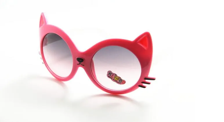 Летний стиль, новинка 2017 года, высококачественные детские солнцезащитные очки с УФ-защитой, солнцезащитные очки в форме животных с рисунком кота, очки для детей, 24 шт., Lot2913