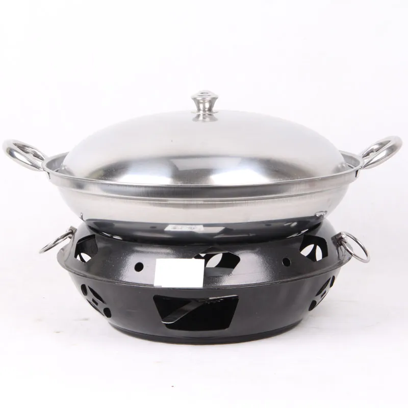 Mini outdoor picnic alcohol camping stove windproof metal portable chafing heater copper hotpot cooker buffet food warmer holder fondue