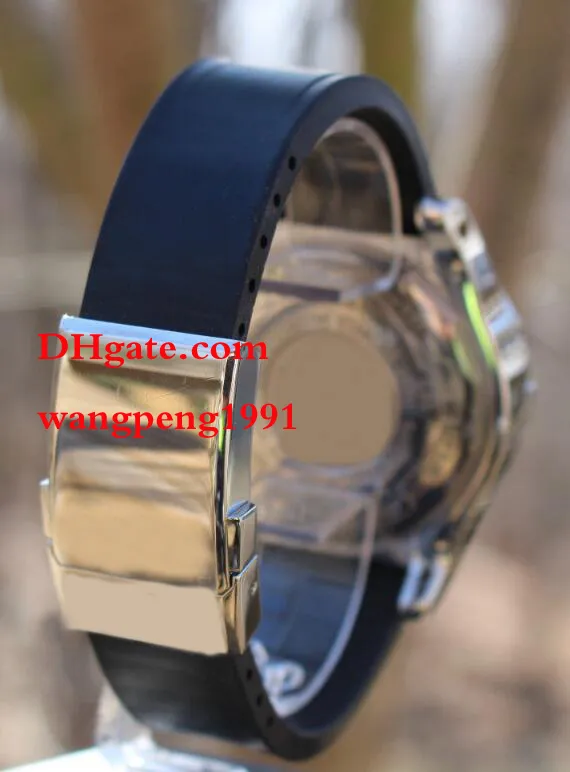 Hommes montres de qualité 48mm cadran blanc bracelet en caoutchouc A13370 lVK QuartzlChronograph travail montre pour hommes montres-bracelets342o