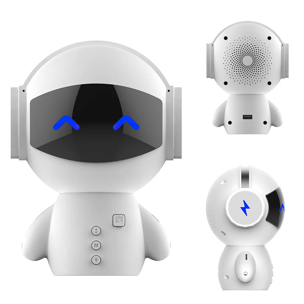 Portable Mini Robot Shaped 3 in 1 Multifunction Bluetooth Speaker with Power Bank Support TF card MP3 Player Hands Call Auxin5733726