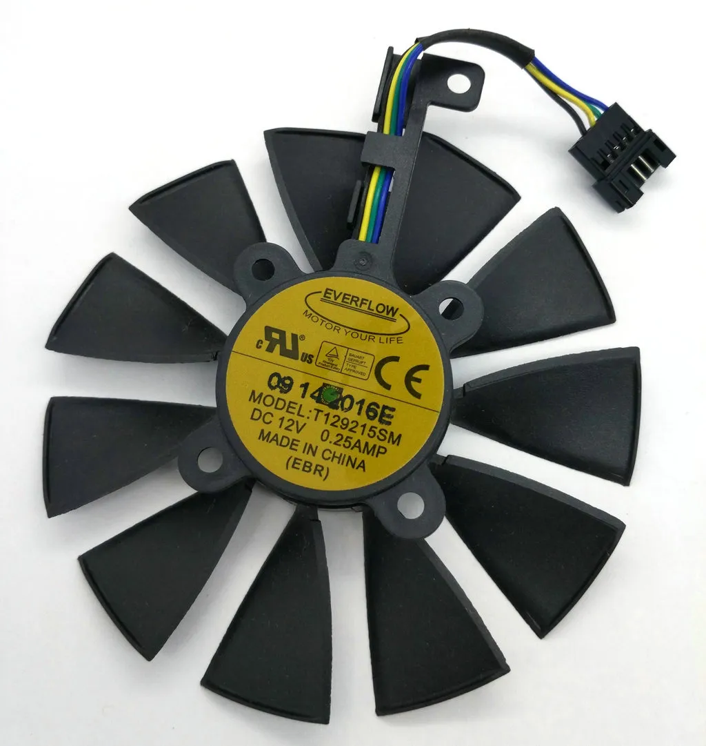 Original Graphics card cooling fan FDC10H12S9-C T129215SM PLD09210S12M 12V 0.25A pitch 28MM diameter 88MM