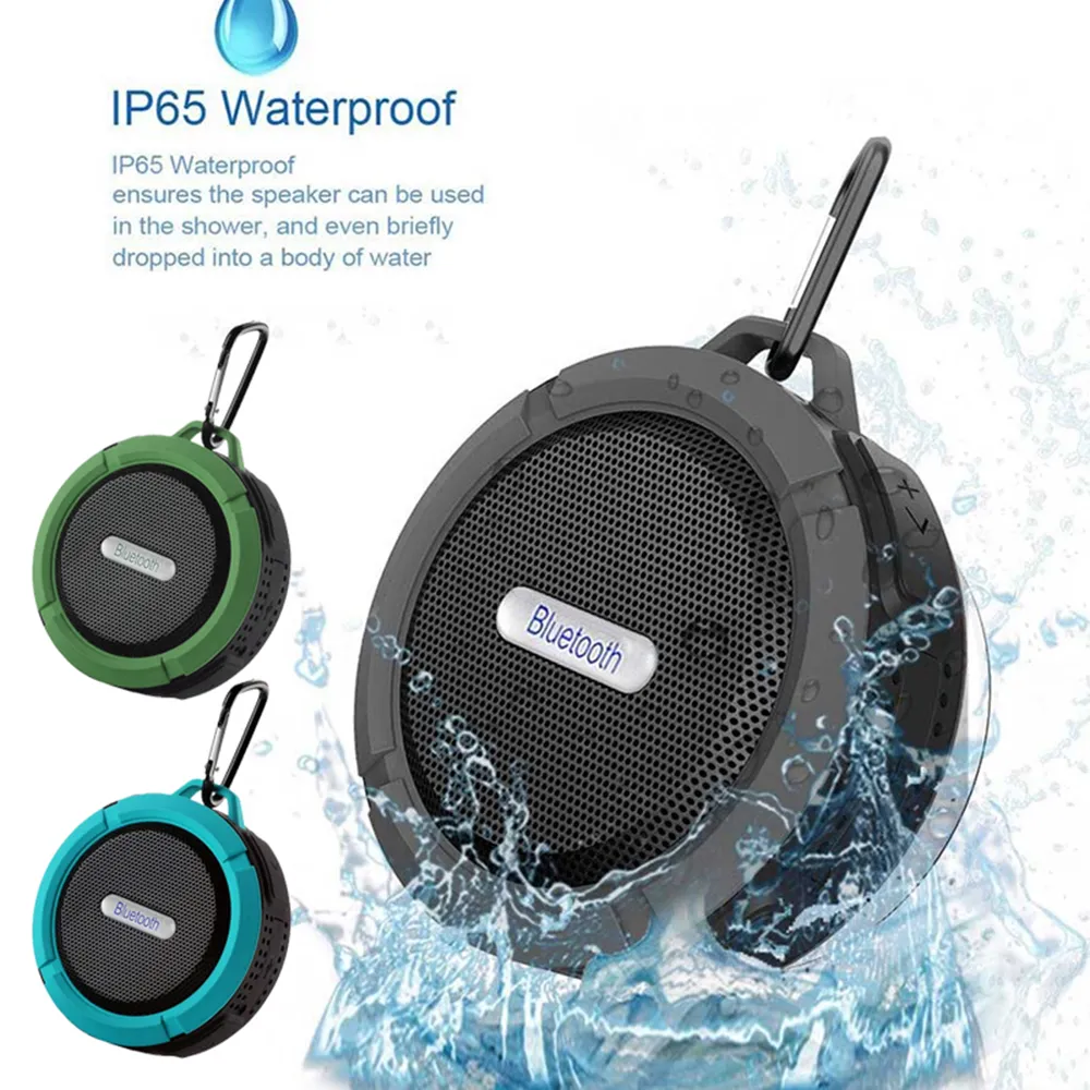 NEW Bluetooth Mini Portable Wireless USB Speaker C6 Shower Waterproof Sound box loudspeaker Boombox Subwoofer for Laptop/PC/MP3/ MP4