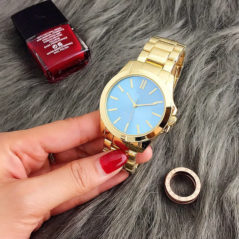 Luxury Fashion Women Watch Stainless Steel Luxury Lady Big Pink Dial Wristwatch Famous High Quality Women Dress Hour 