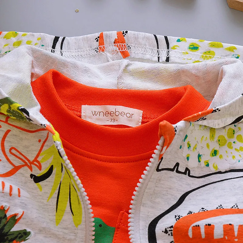 3 szt. Maluch Baby Boy ubrania stroje płaszcz z kapturem + T Shirt + spodnie zestawy dla dzieci zestawy ubrań dla dzieci dla chłopców
