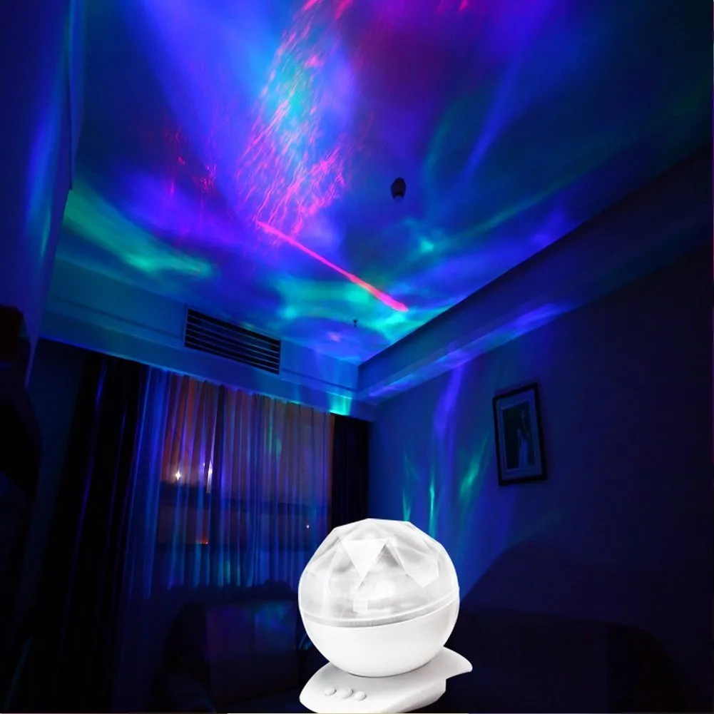 Diamond Aurora Borealis светодиодный проектор осветительная лампа с изменением 8 настроений USB Light Lamp с новиком новинок.