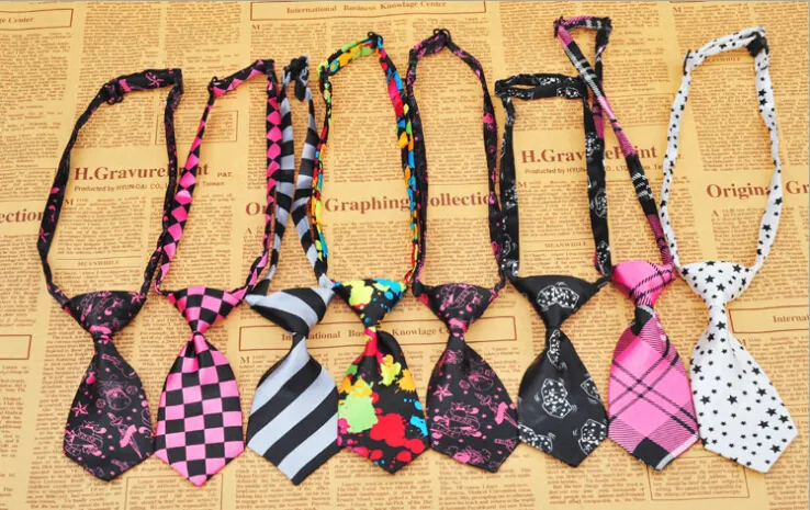 Hot Sale dog pet cat bow tie necktie collar mixed different color 