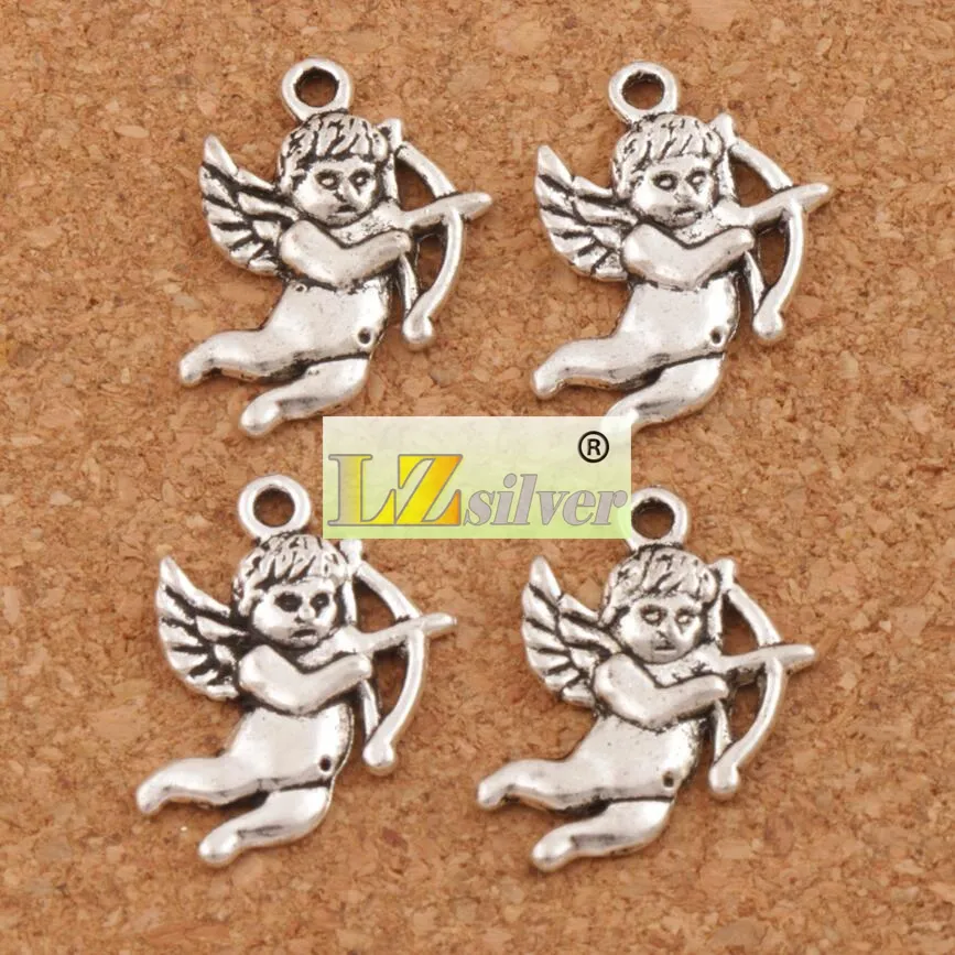 Cupido Angel Charms Hangers 100 stuks veel Antiek Zilver Sieraden Bevindingen Componenten DIY L107 22 3x15 8mm2659