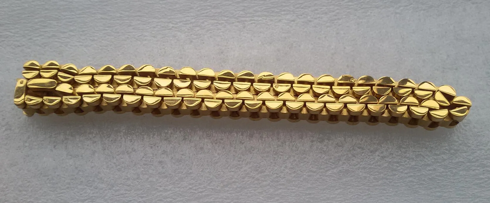 Lyxig ny Super Noble Men's 316L kirurgiskt rostfritt stål 18K massiv gul guld pvd pläteringsklocka länk halsband2505