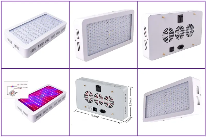 LED Grow Light 1200W 1000W tam spektrum LED Grow Çadır Kapalı Seralar Lamba Bitki Sebze için Büyüme Lambası252V