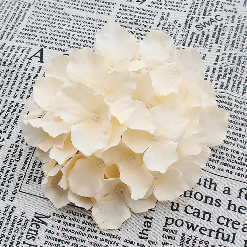 18cm artificial silk hydrangea flower head diy wedding bouquet flowers head wreath garland home decoration G1180232H