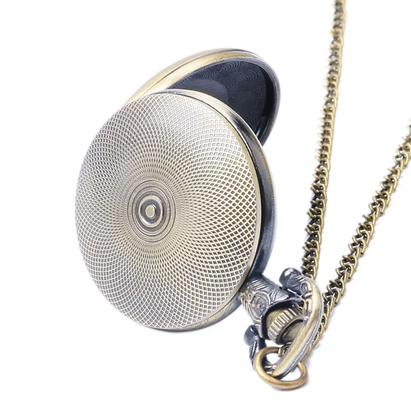 Цельнобронзовые карманные часы Who Theme Desgin с цепочкой-ожерельем для мужчин и женщин, старый антикварный подарок 236W