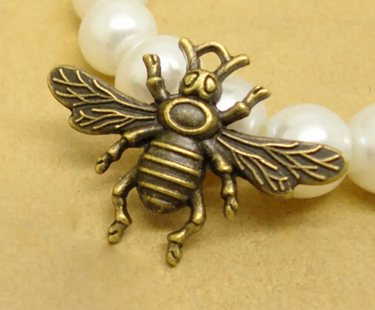 Itemslot alliage abeille bronze ou argent plaqué pendentif à breloques idéal pour bijoux bricolage 2524MM87957482623