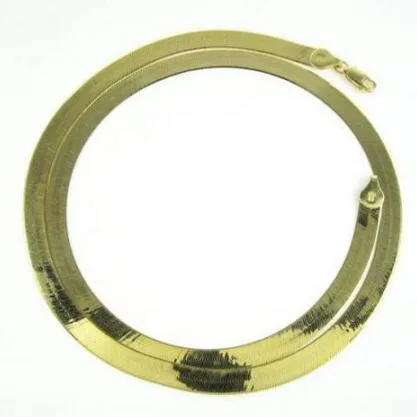 20-24 6 мм 10-14 граммов 14-каратное желтое золото с покрытием из елочки ожерелье мужское Ladies262H