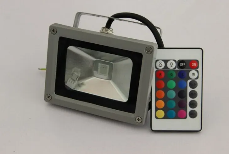 Reflector LED impermeable 10W RGB + control remoto L003