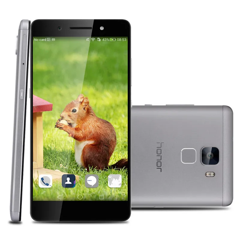Original  Honor 7 4G LTE Cell Phone Kirin 935 Octa Core 3GB RAM 16GB 32GB 64GB ROM Android 5.2 inch 20.0MP Fingerprint ID Smart Mobile Phone