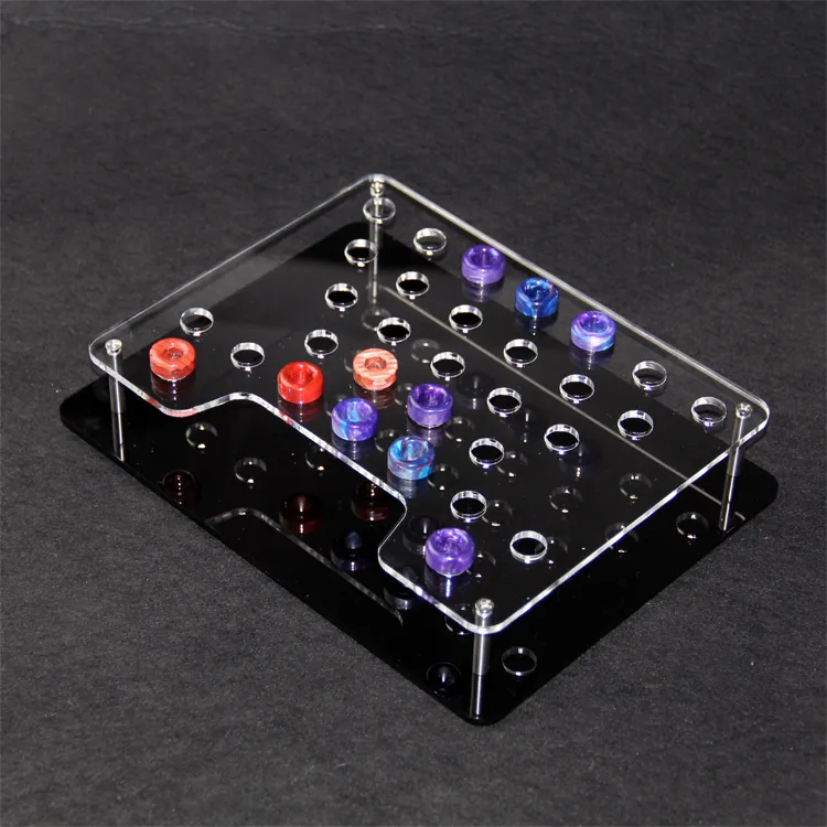 Acrylic display clear stand shelf holder base rack box show case for e cig 510 810 thread drip tips tfv8 big baby DHL