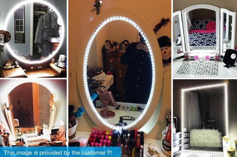 Bande lumineuse pour miroir de maquillage à LED, 13 pieds, 4M, 240LED, Kit de bandes lumineuses pour miroir de courtoisie, miroir pour table de maquillage, avec variateur, forme S, 2236