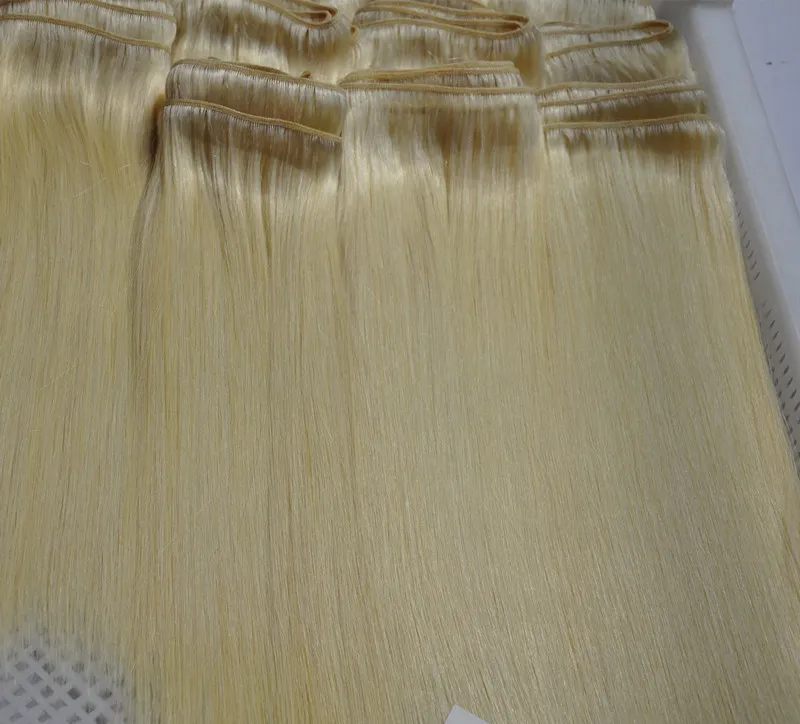 full head blonde color 613 brazilian hair weave straight hair bundles 100g piece one 