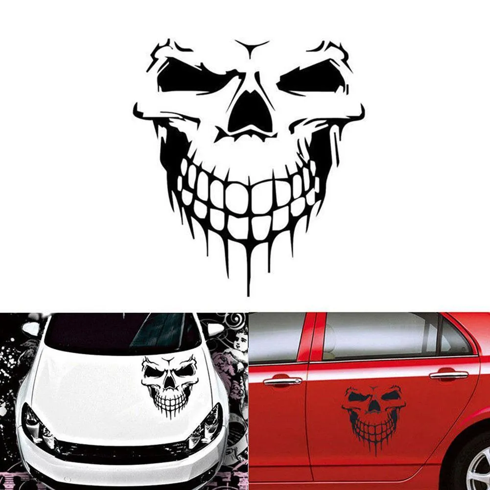 Halloween Car Sticker Skull Skeleton Car Hood Decal Rear Vinyl Side Door Sticker For Car Window UPS DHL