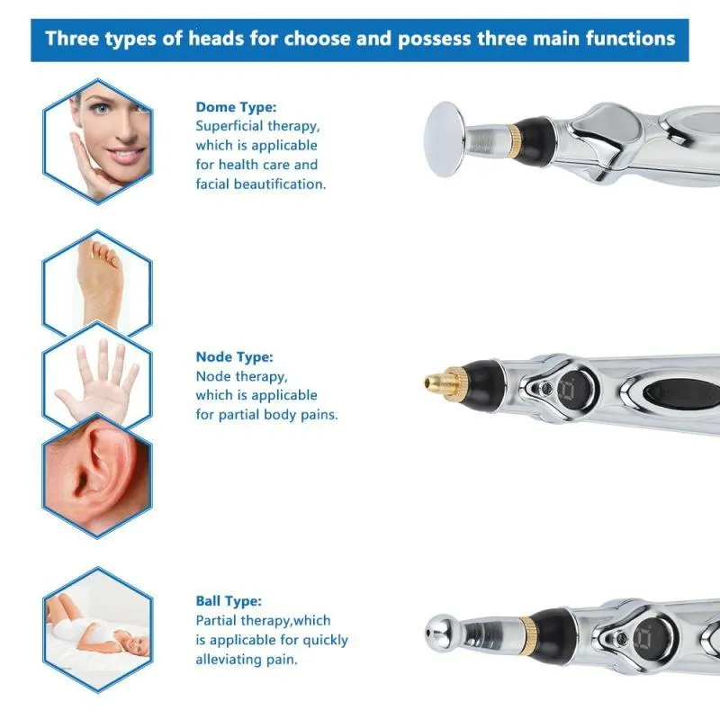Portable Electronic Acupuncture Pen Set Massager Pain Relief Therapy Safe Meridian Energy Heal Massage Body Neck Leg Tool RP22377782