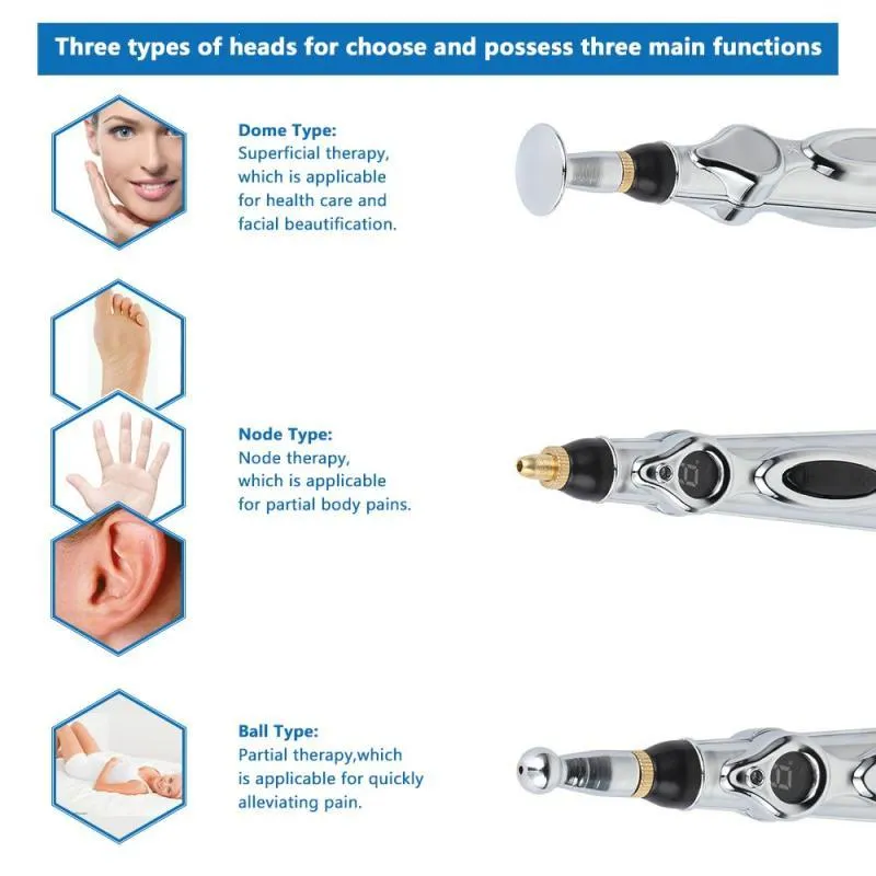ポータブル電子鍼治療ペンセットマッサージャー疼痛緩和療法セーフ子午線エネルギーヒールマッサージボディネックレッグツールRP28689763