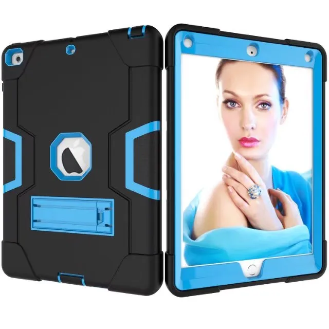 B Digitare PC + Silicone Heavy Duty Kackstand Hybrid Case Robot Cover iPad Pro 9.7 Air Air 2 / 
