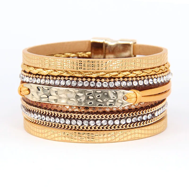 Ganze ZG Neu Kommen Modeschmuck Grau und Kahki Farbe Frauen Armband mit Gold magnetischen bracelet240n